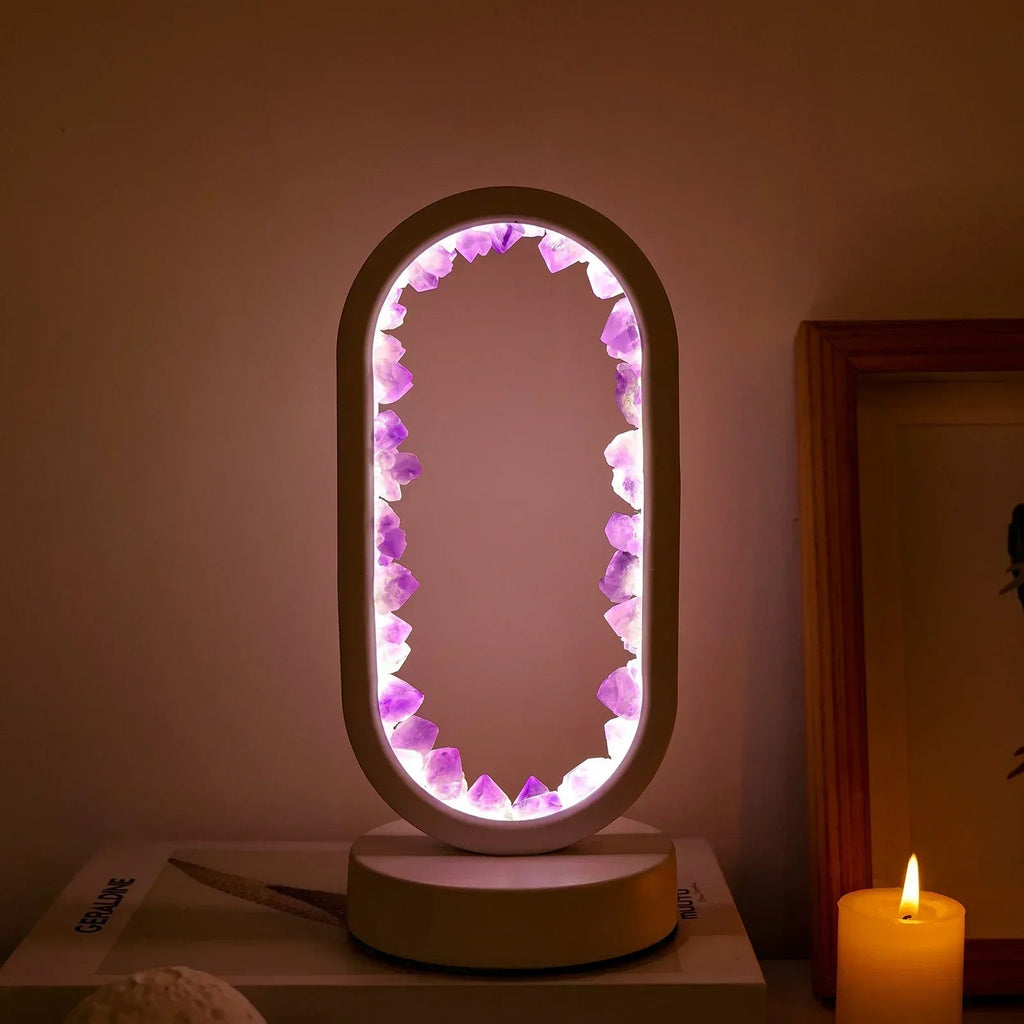 Mosrugs | AuraStone | Natural Calming Amethyst Serenity Lamp