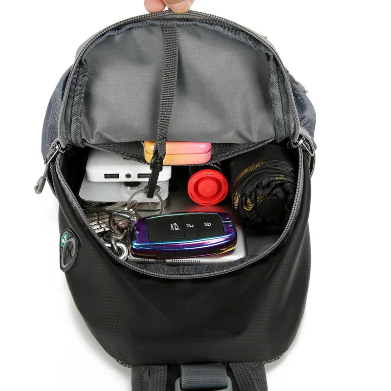 Mosrugs | SecurePack | Anti-Theft Waterproof Multi-Pocket Shoulder Backpack – Lightweight Crossbody Travel Bag