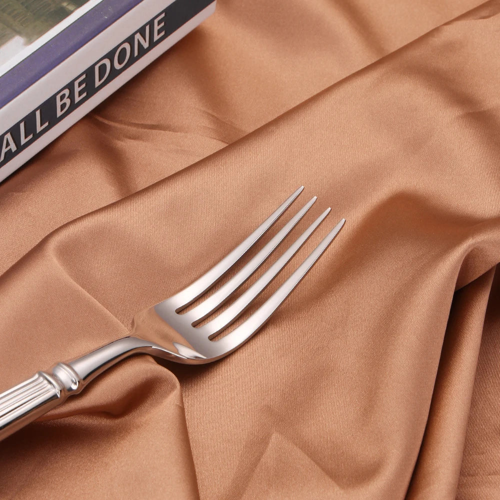 Mosrugs | Premium Stainless Steel Cutlery Set – 304 Mirror Finish Silverware for Everyday & Formal Dining