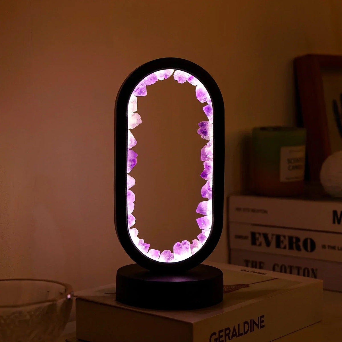 Mosrugs | AuraStone | Natural Calming Amethyst Serenity Lamp