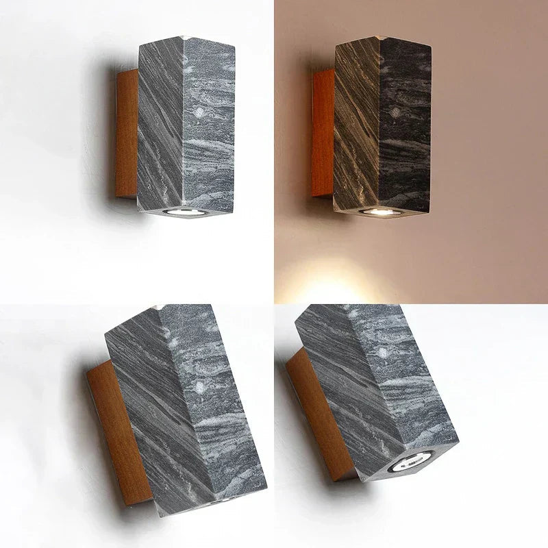 Mosrugs | ZenBeam – Grey Wabi-Sabi Wall Lamp for Tranquil Ambience