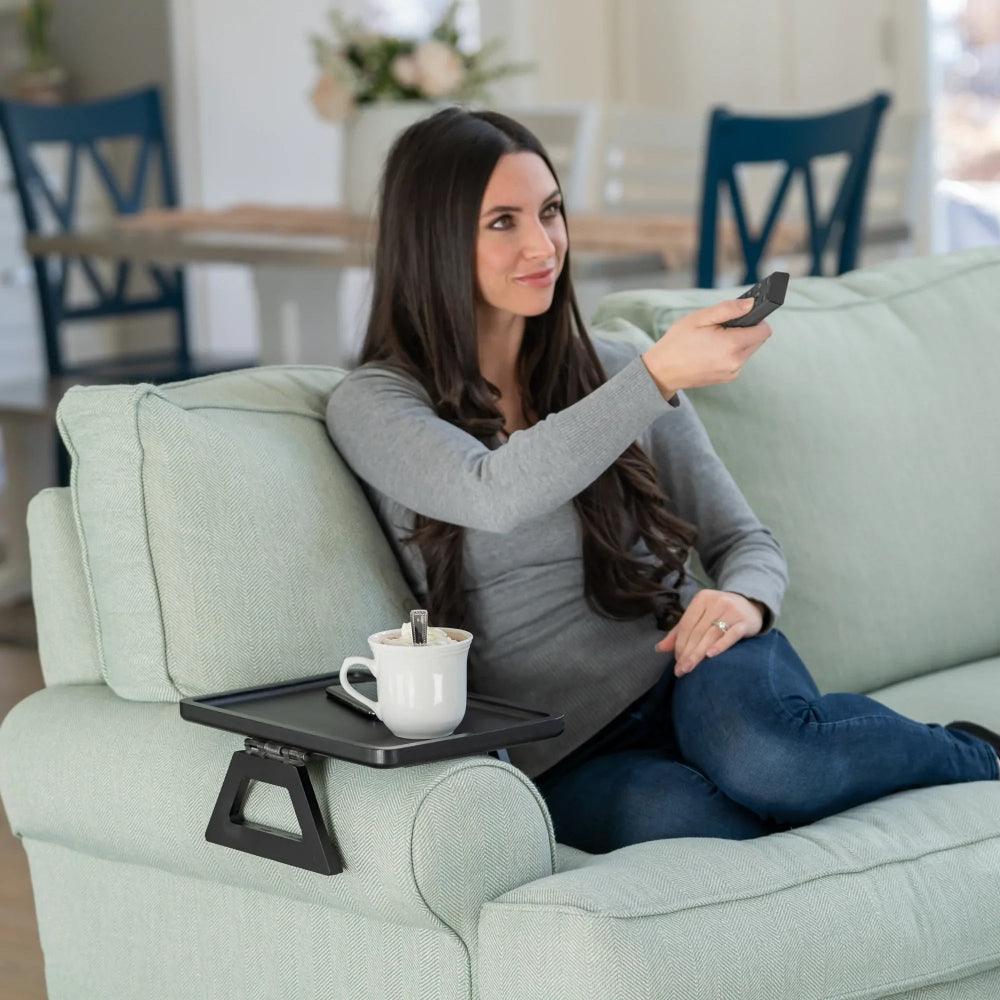 Mosrugs | SofaMate – Adjustable Sofa Arm Tray Table for Drinks, Snacks & Remote Control Storage