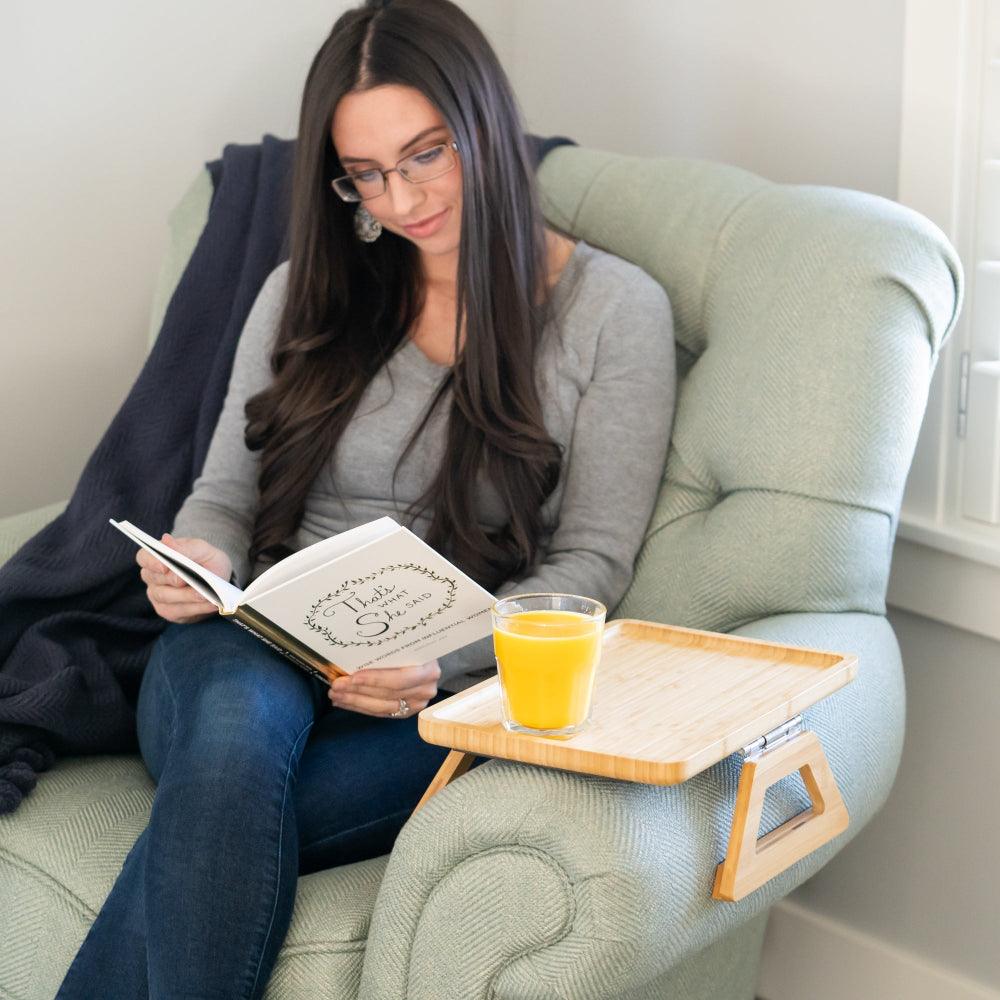 Mosrugs | SofaMate – Adjustable Sofa Arm Tray Table for Drinks, Snacks & Remote Control Storage