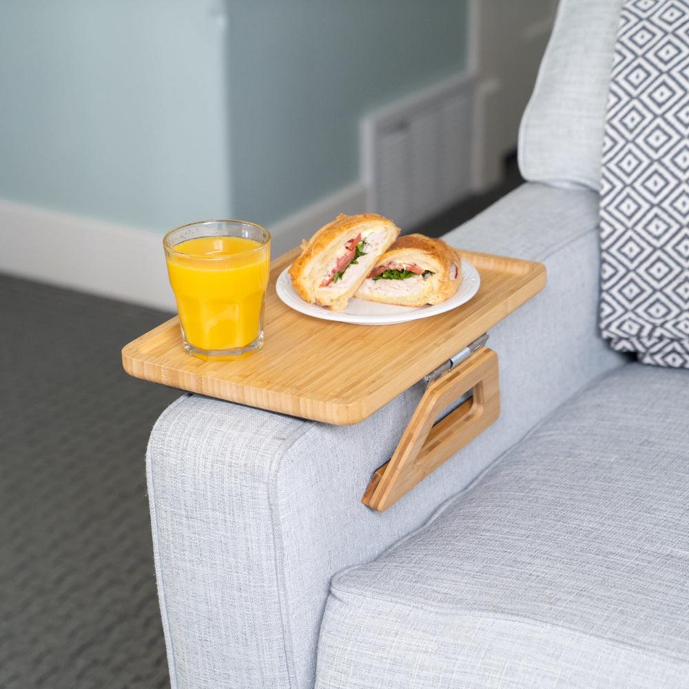 Mosrugs | SofaMate – Adjustable Sofa Arm Tray Table for Drinks, Snacks & Remote Control Storage