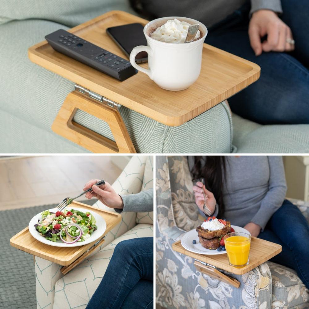 Mosrugs | SofaMate – Adjustable Sofa Arm Tray Table for Drinks, Snacks & Remote Control Storage