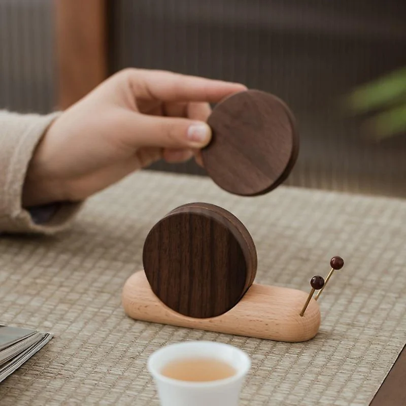 Mosrugs | Walnut Coasters | Scandinavian Design, Durable & Eco-Friendly for Table Protection