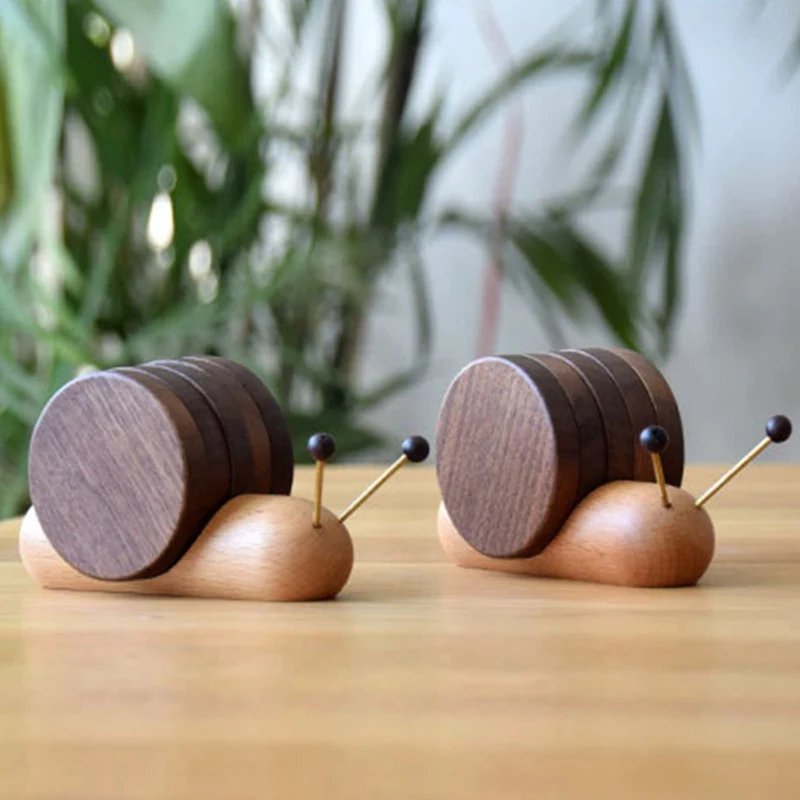 Mosrugs | Elegant Scandinavian Walnut Coasters – Stylish & Durable Table Protection