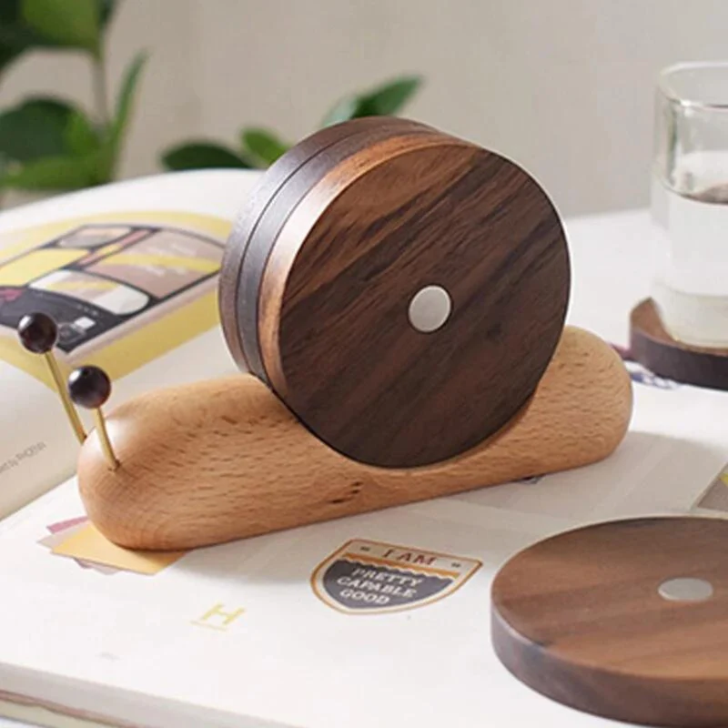 Mosrugs | Elegant Scandinavian Walnut Coasters – Stylish & Durable Table Protection