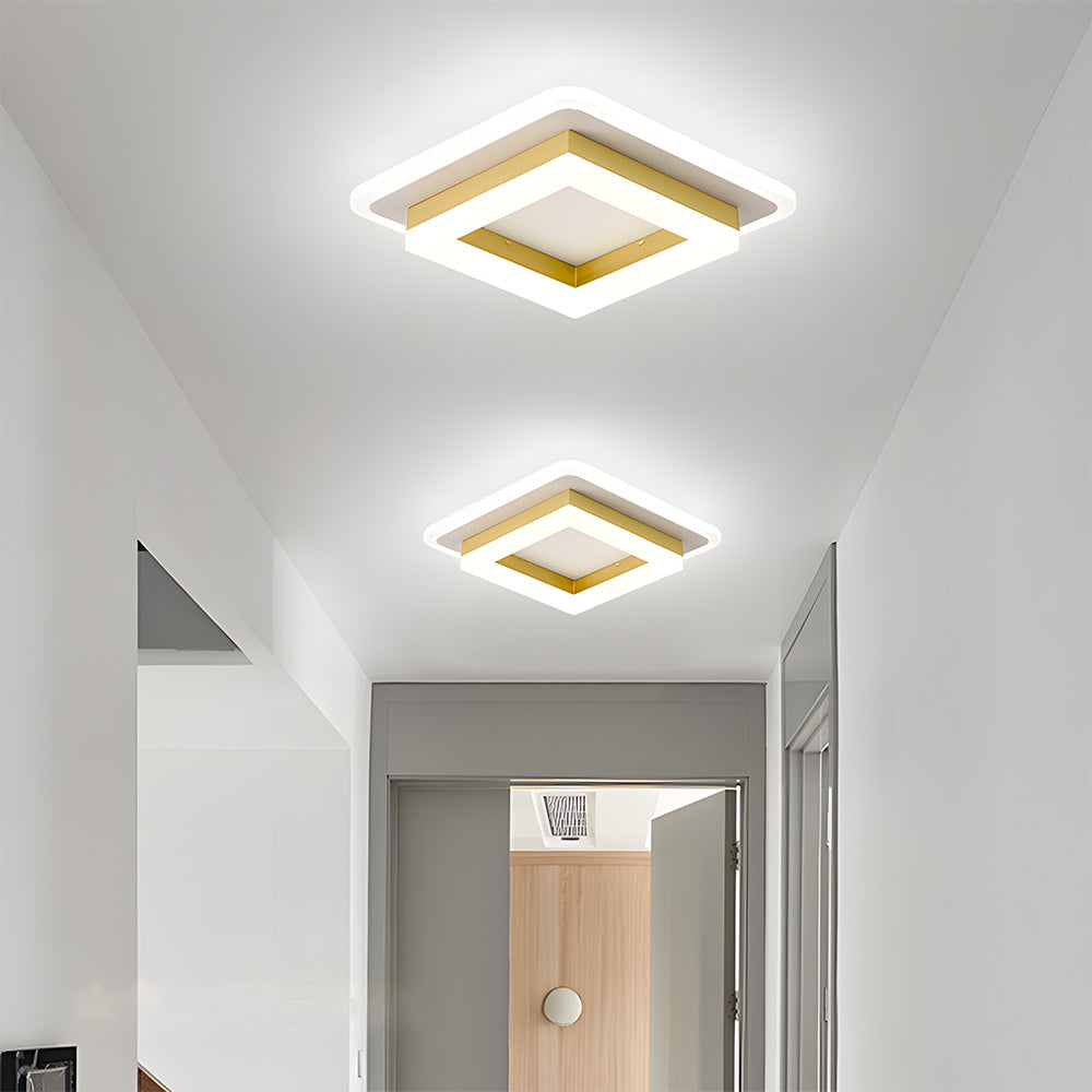 Mosrugs | Slim Square Modern LED Ceiling Light – Minimalist Flush-Mount for Soft Ambient Lighting