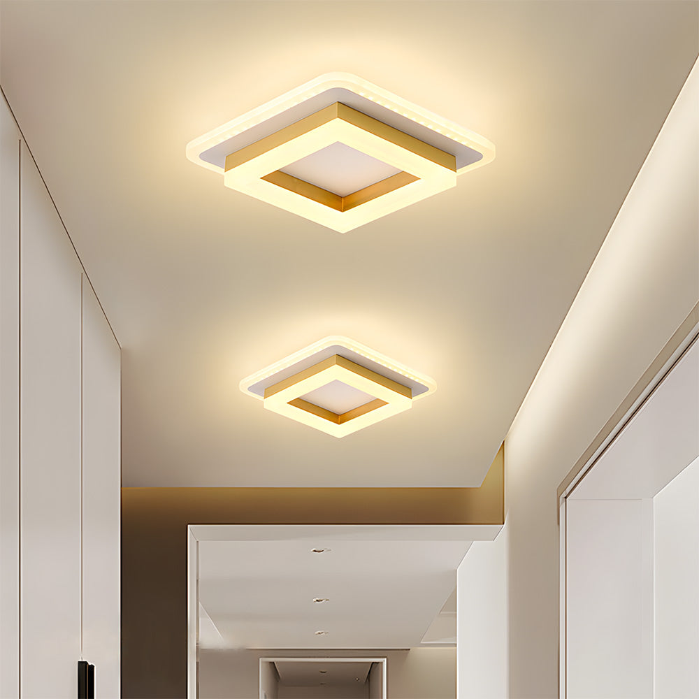 Mosrugs | Slim Square Modern LED Ceiling Light – Minimalist Flush-Mount for Soft Ambient Lighting
