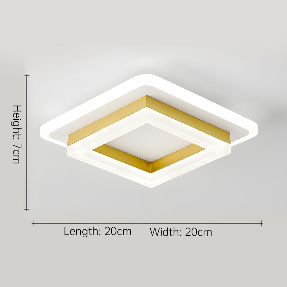 Mosrugs | Slim Square Modern LED Ceiling Light – Minimalist Flush-Mount for Soft Ambient Lighting