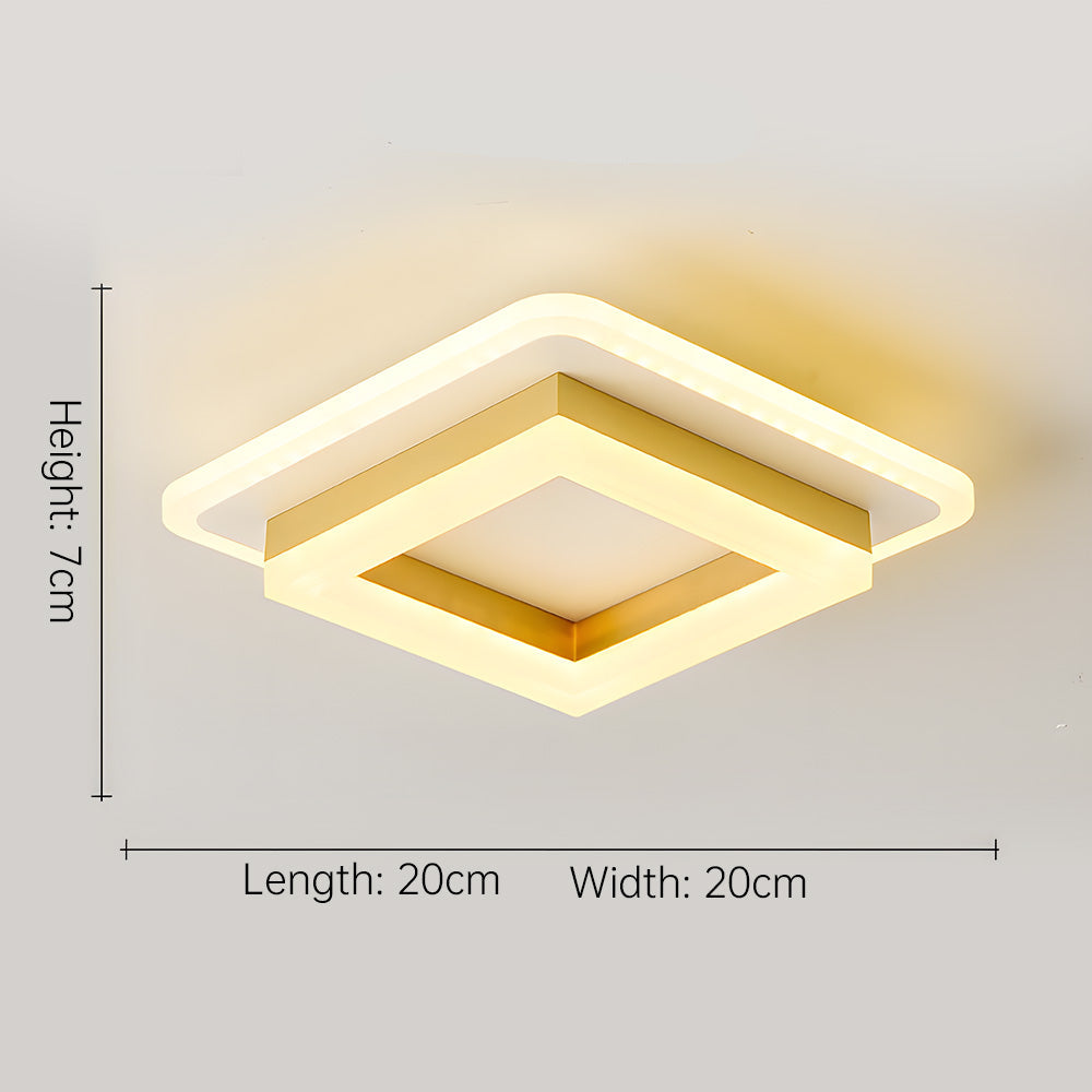 Mosrugs | Slim Square Modern LED Ceiling Light – Minimalist Flush-Mount for Soft Ambient Lighting