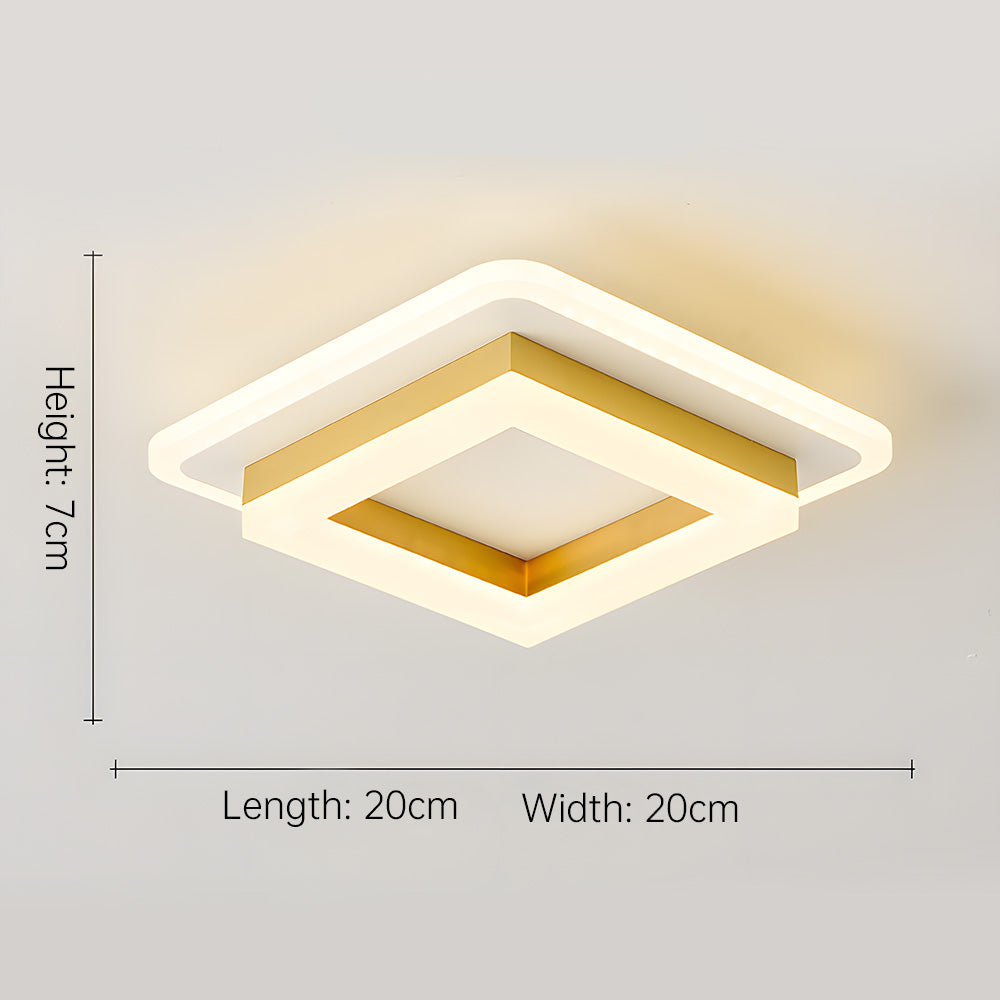 Mosrugs | Slim Square Modern LED Ceiling Light – Minimalist Flush-Mount for Soft Ambient Lighting