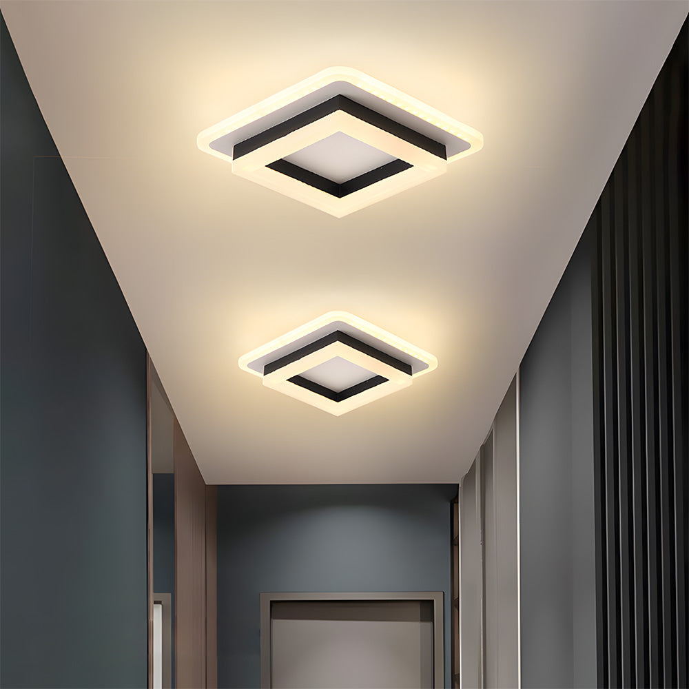 Mosrugs | Slim Square Modern LED Ceiling Light – Minimalist Flush-Mount for Soft Ambient Lighting