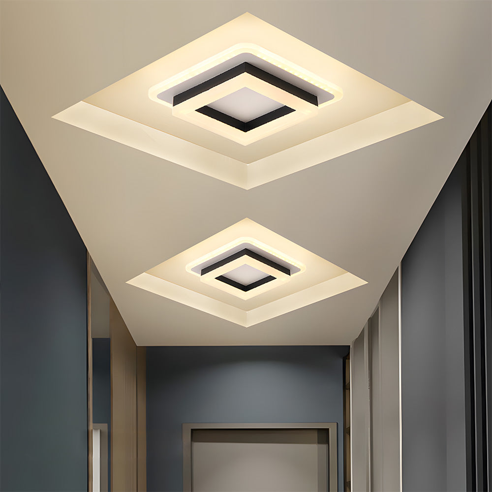 Mosrugs | Slim Square Modern LED Ceiling Light – Minimalist Flush-Mount for Soft Ambient Lighting