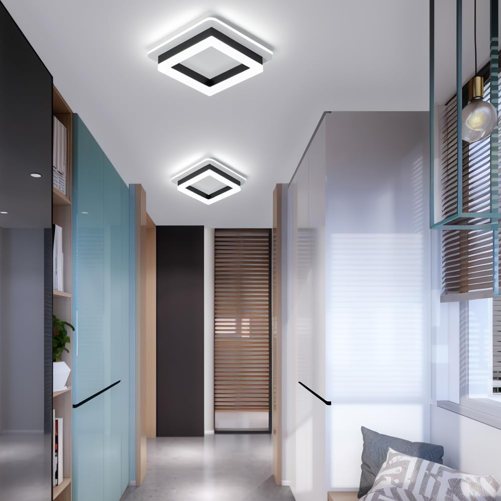 Mosrugs | Slim Square Modern LED Ceiling Light – Minimalist Flush-Mount for Soft Ambient Lighting