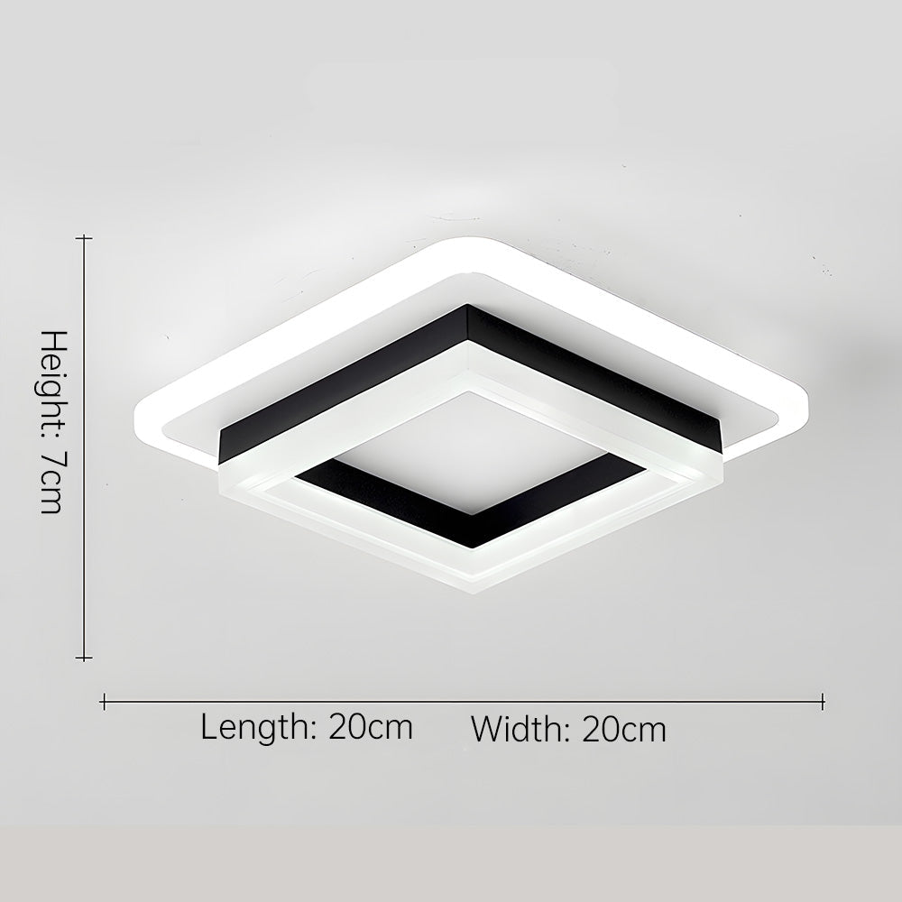 Mosrugs | Slim Square Modern LED Ceiling Light – Minimalist Flush-Mount for Soft Ambient Lighting