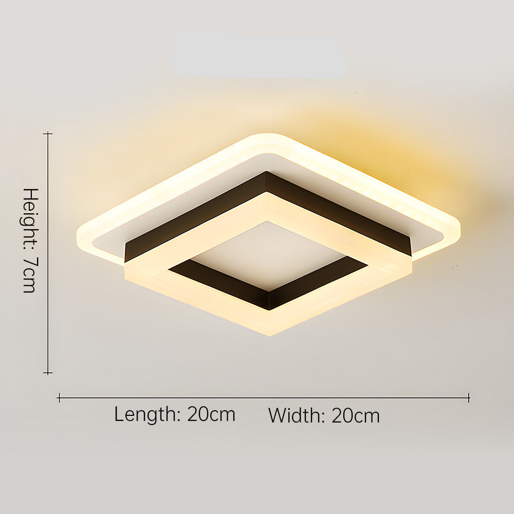 Mosrugs | Slim Square Modern LED Ceiling Light – Minimalist Flush-Mount for Soft Ambient Lighting