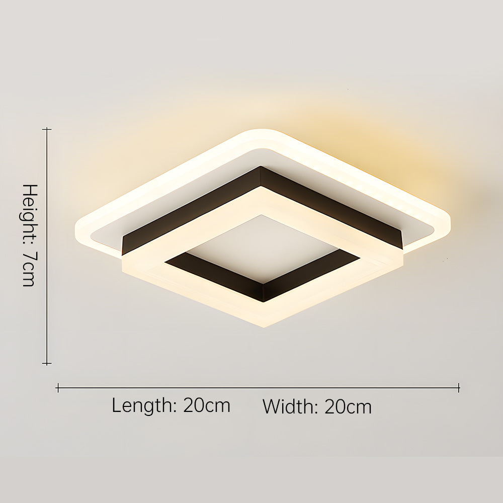 Mosrugs | Slim Square Modern LED Ceiling Light – Minimalist Flush-Mount for Soft Ambient Lighting