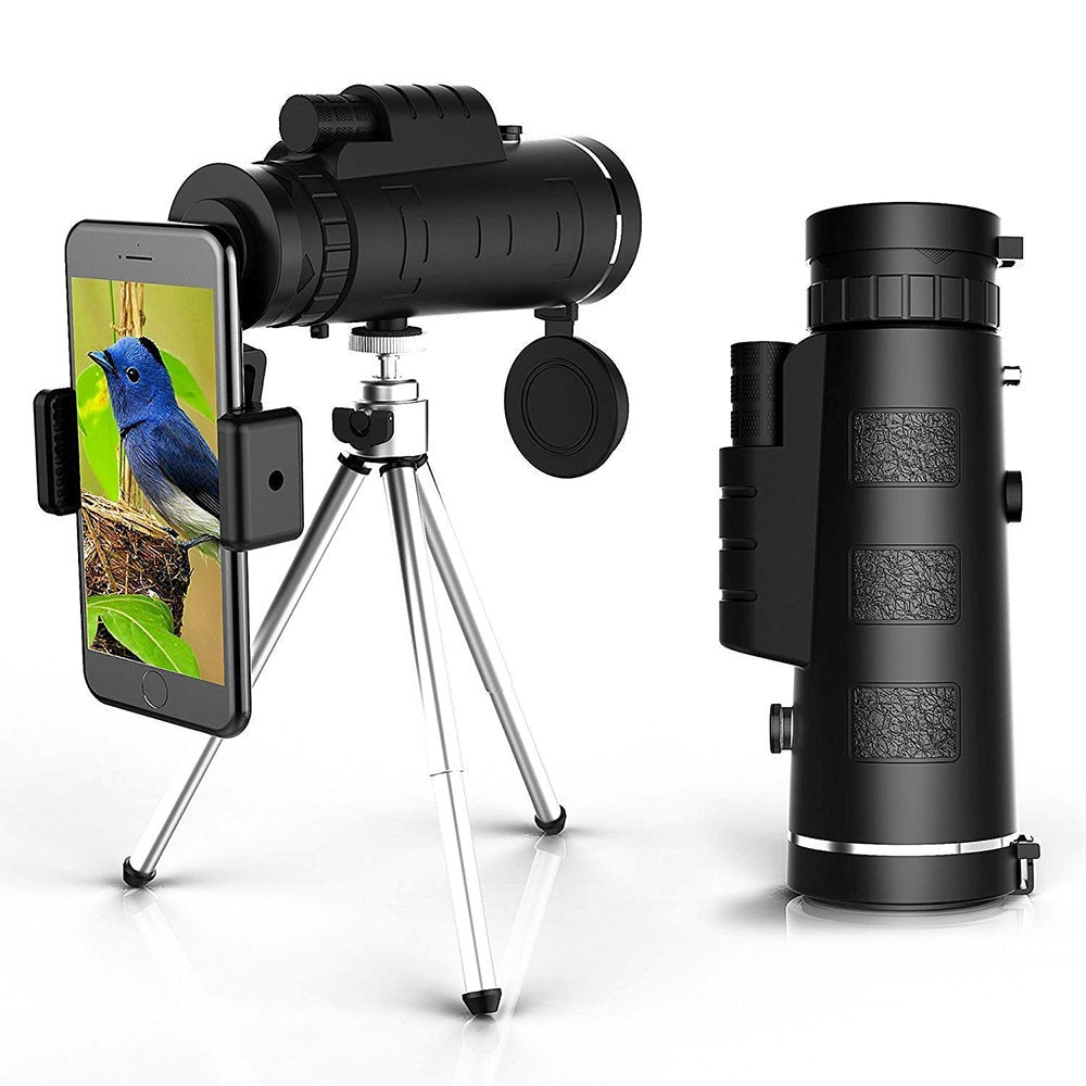 Mosrugs | Starscope HD Monocular – High-Powered Waterproof Telescope with Smartphone Holder & Tripod