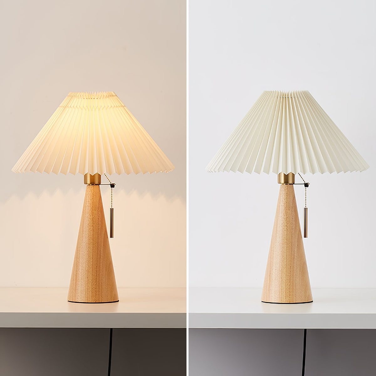 Mosrugs | AntiqueRadiance – Elegant Wood and Metal Table Lamp