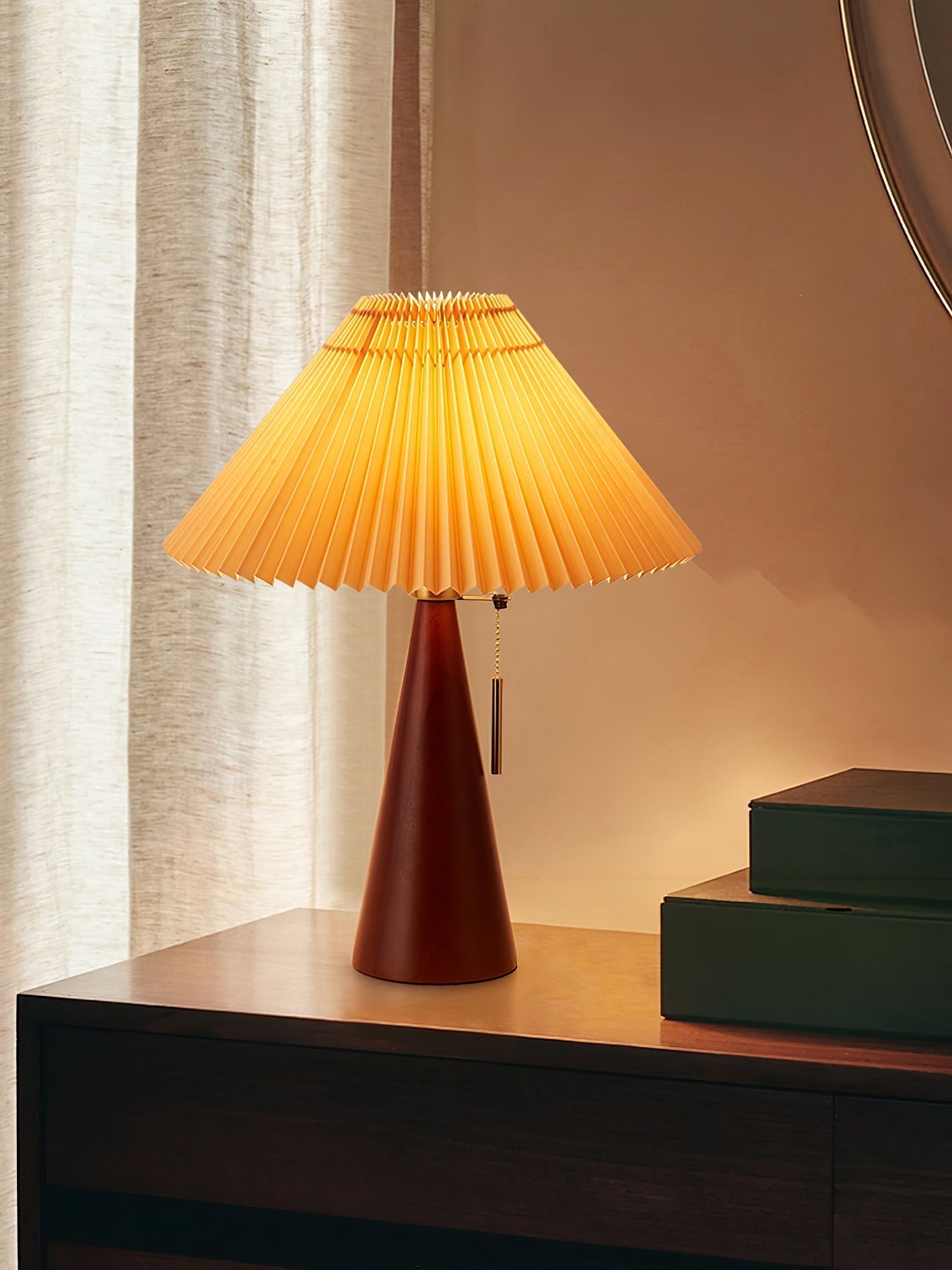Mosrugs | AntiqueRadiance – Elegant Wood and Metal Table Lamp