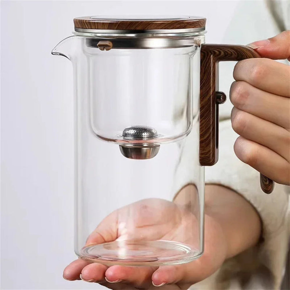 Mosrugs | Clarity Glass Teapot with Built-in Infuser – Heat-Resistant Tea Brewer for Loose Leaf Teas