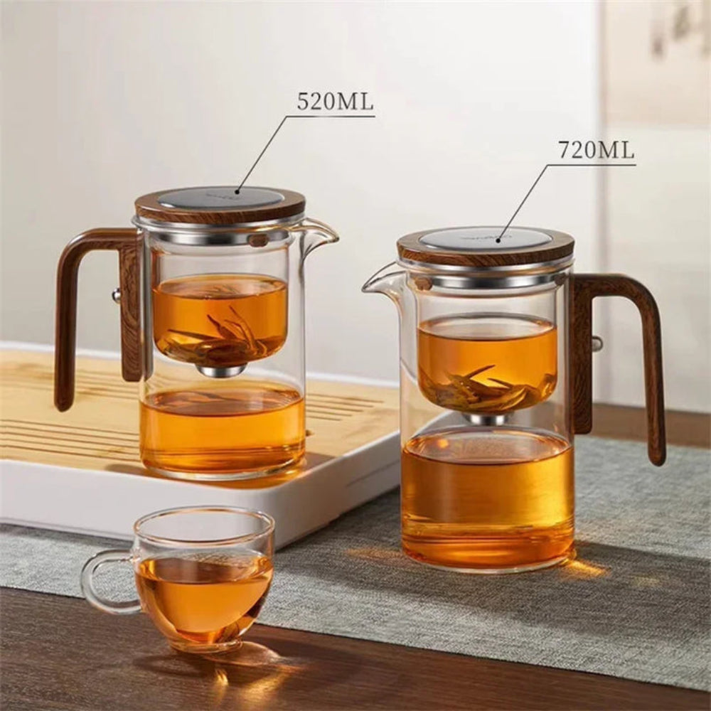 Mosrugs | Clarity Glass Teapot with Built-in Infuser – Heat-Resistant Tea Brewer for Loose Leaf Teas