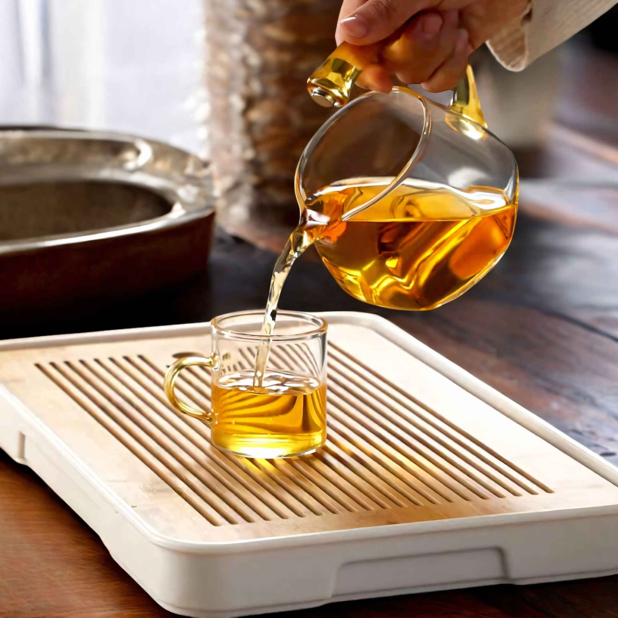Mosrugs | TranquiliTea – Magnetic Glass Infuser Teapot for Enhanced Flavour & Wellness