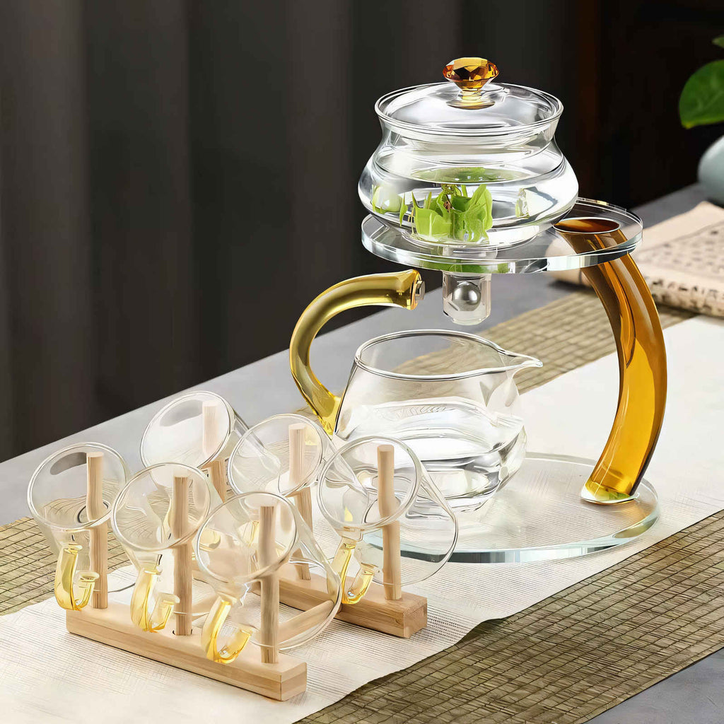 Mosrugs | TranquiliTea – Magnetic Glass Infuser Teapot for Enhanced Flavour & Wellness