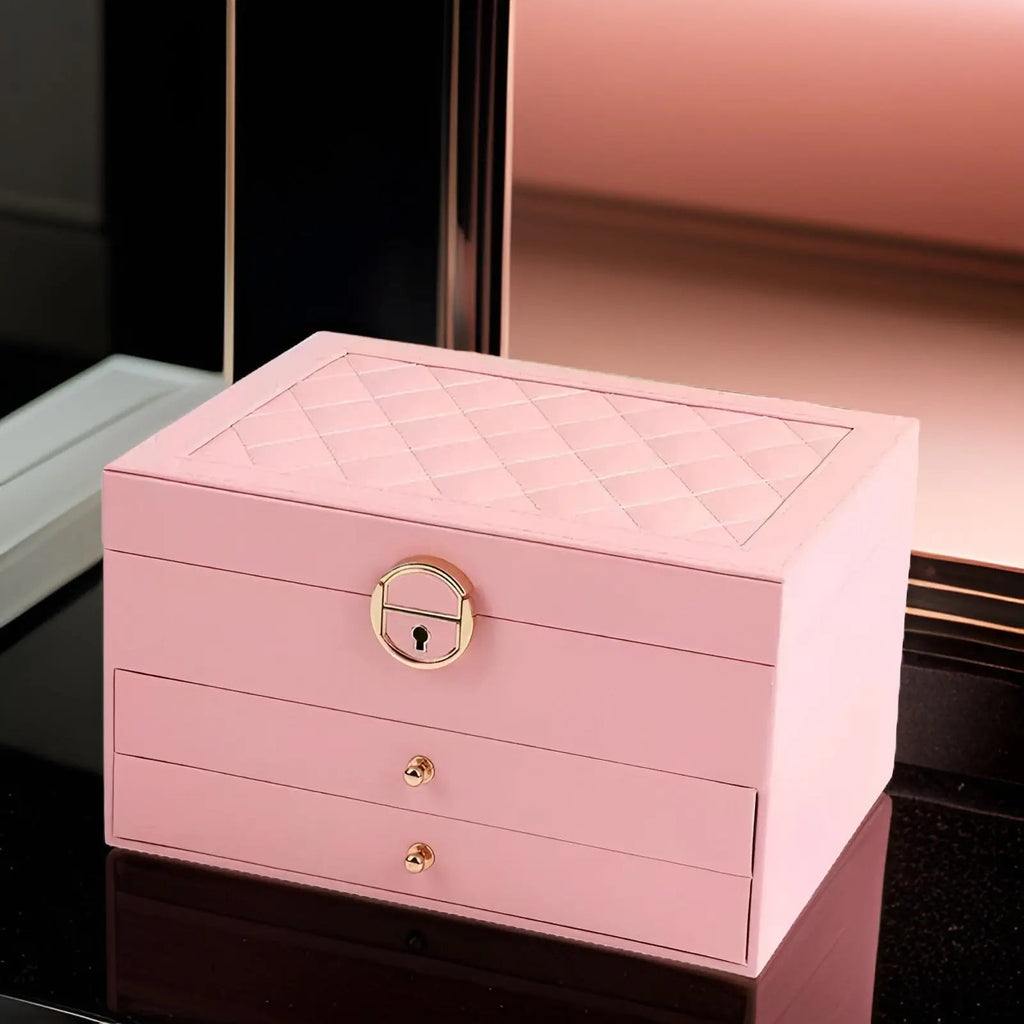 Mosrugs | EleganceBox – Luxury Multi-Layer Jewellery Organiser in Premium PU Leather
