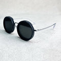 Mosrugs | Unisex Round Polarised Sunglasses – Adjustable Light Reduction – Premium Metal Frame