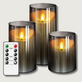 Mosrugs | CandleAura - LED Grey Candles with Realistic Flame