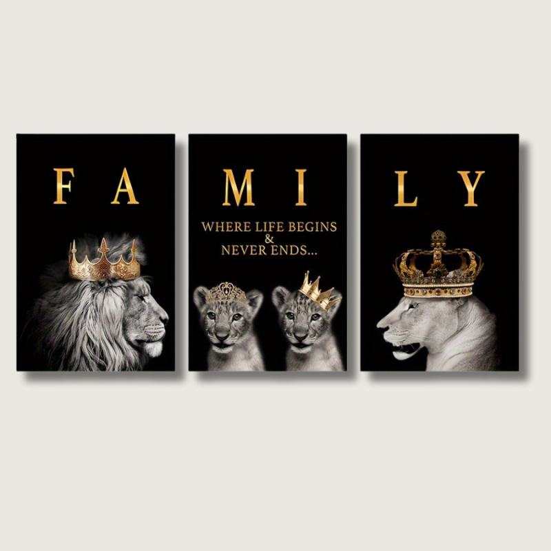 Mosrugs | SavannaMajesty - Lion Family Artwork Set