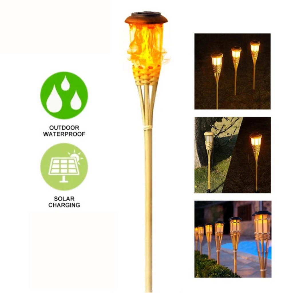 Mosrugs | 5-Piece Solar Torch Light Set – Flame Effect LED Garden Lights | Solar Powered & Weatherproof Outdoor Lighting