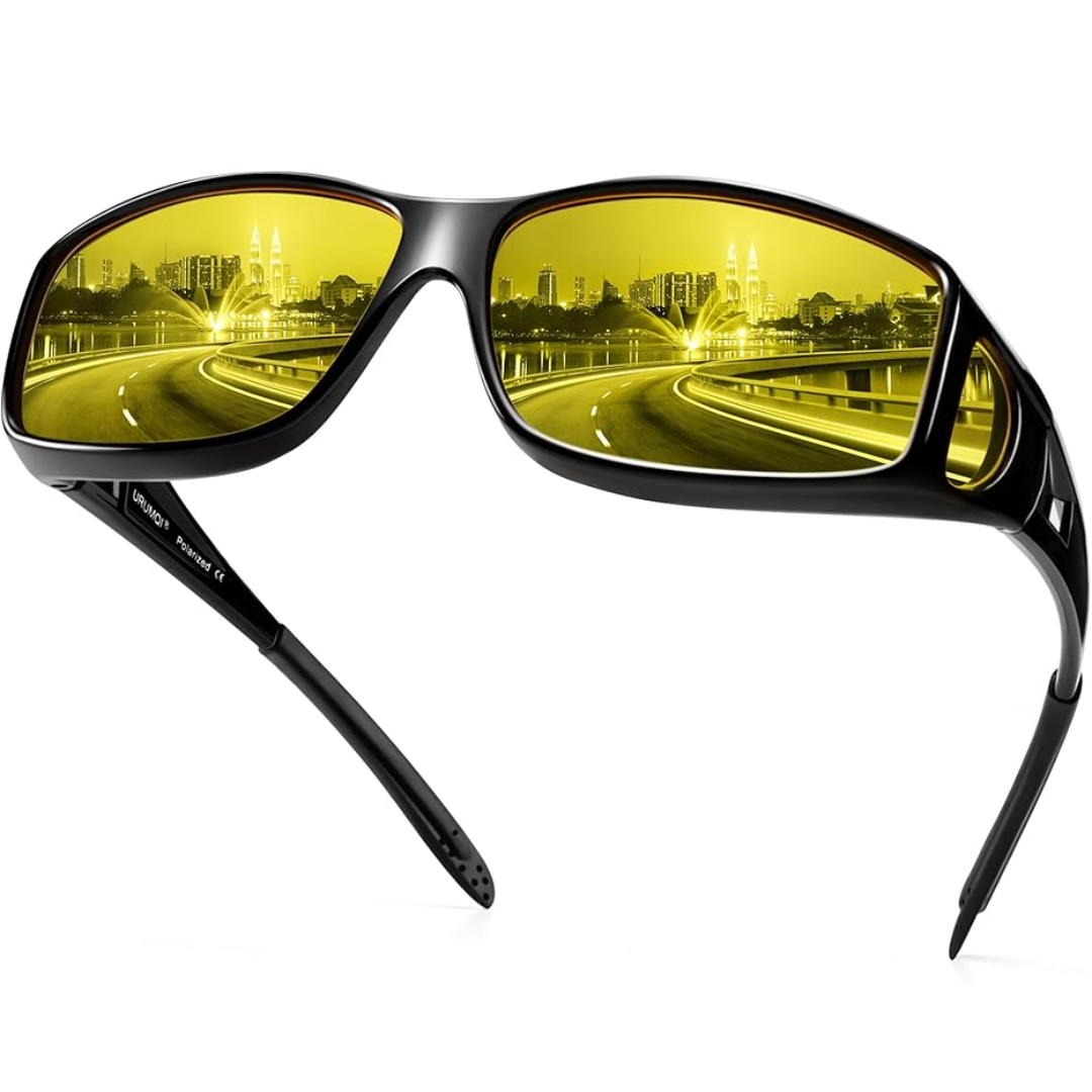 Mosrugs | Jeremy Night Vision Polarised Driving Glasses – Anti-Glare Glasses for Safer Night Driving