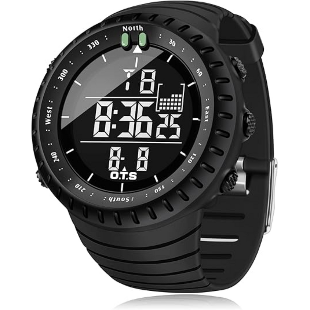 Mosrugs | Henry Waterproof Men’s Digital Sports Watch – Shockproof, Tactical & LED Backlit Outdoor Timepiece