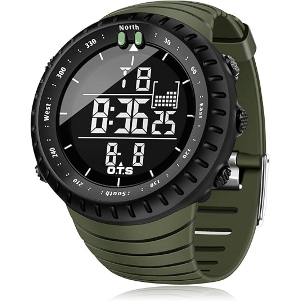 Mosrugs | Henry Waterproof Men’s Digital Sports Watch – Shockproof, Tactical & LED Backlit Outdoor Timepiece