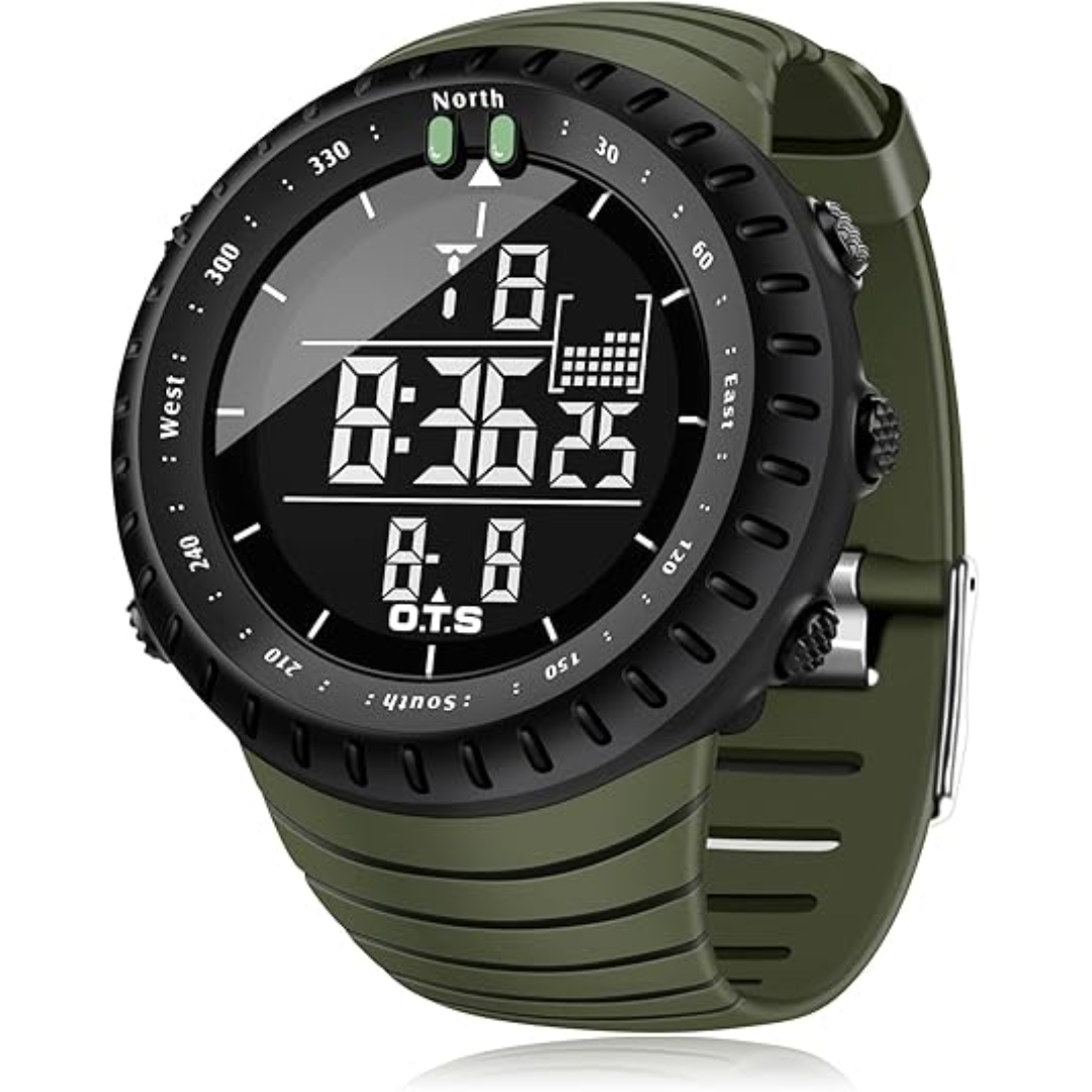 Mosrugs | Henry Waterproof Men’s Digital Sports Watch – Shockproof, Tactical & LED Backlit Outdoor Timepiece