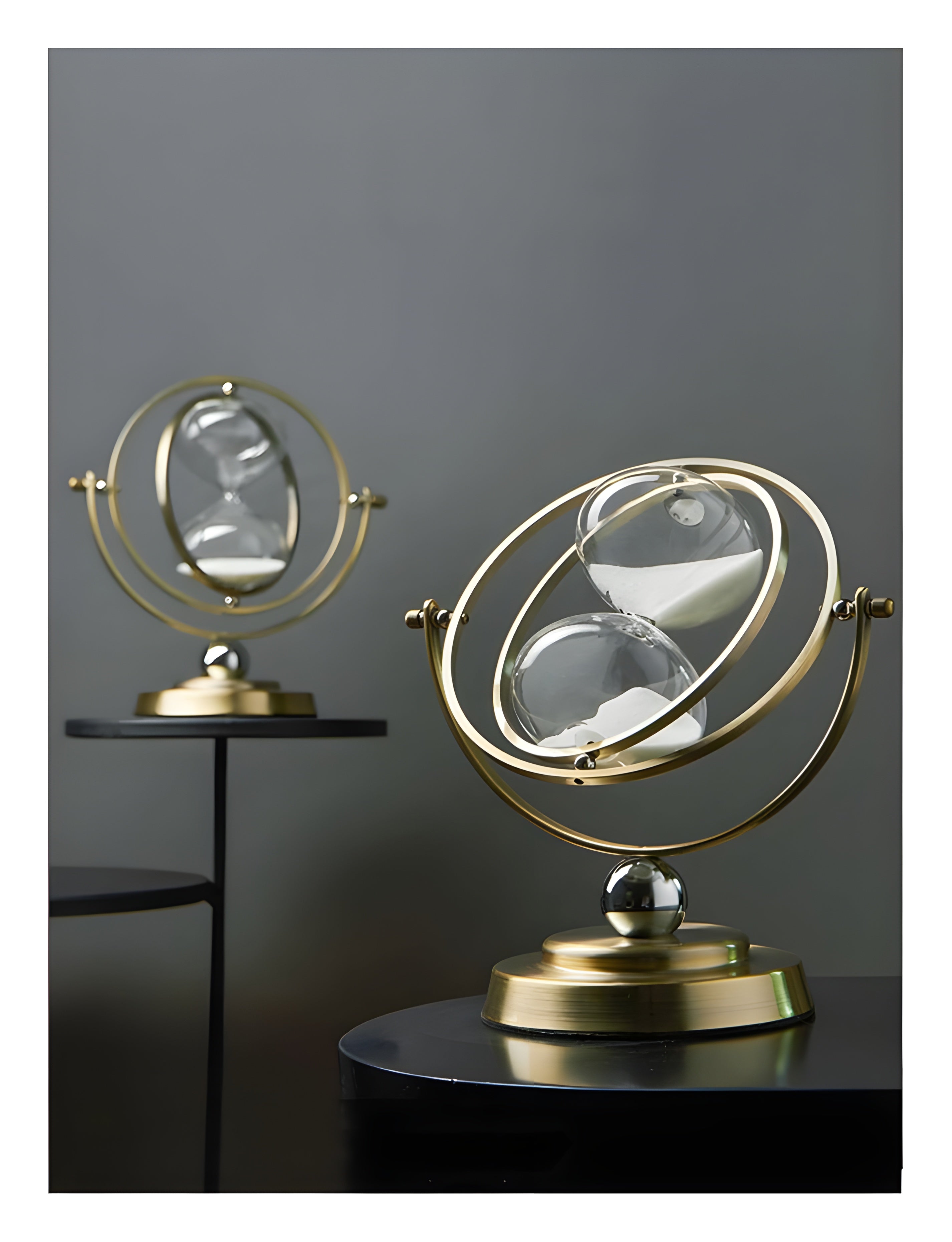 Mosrugs | GracefulTime Clock – Luxury Hourglass with Elegant Gold Frame & Timeless Design