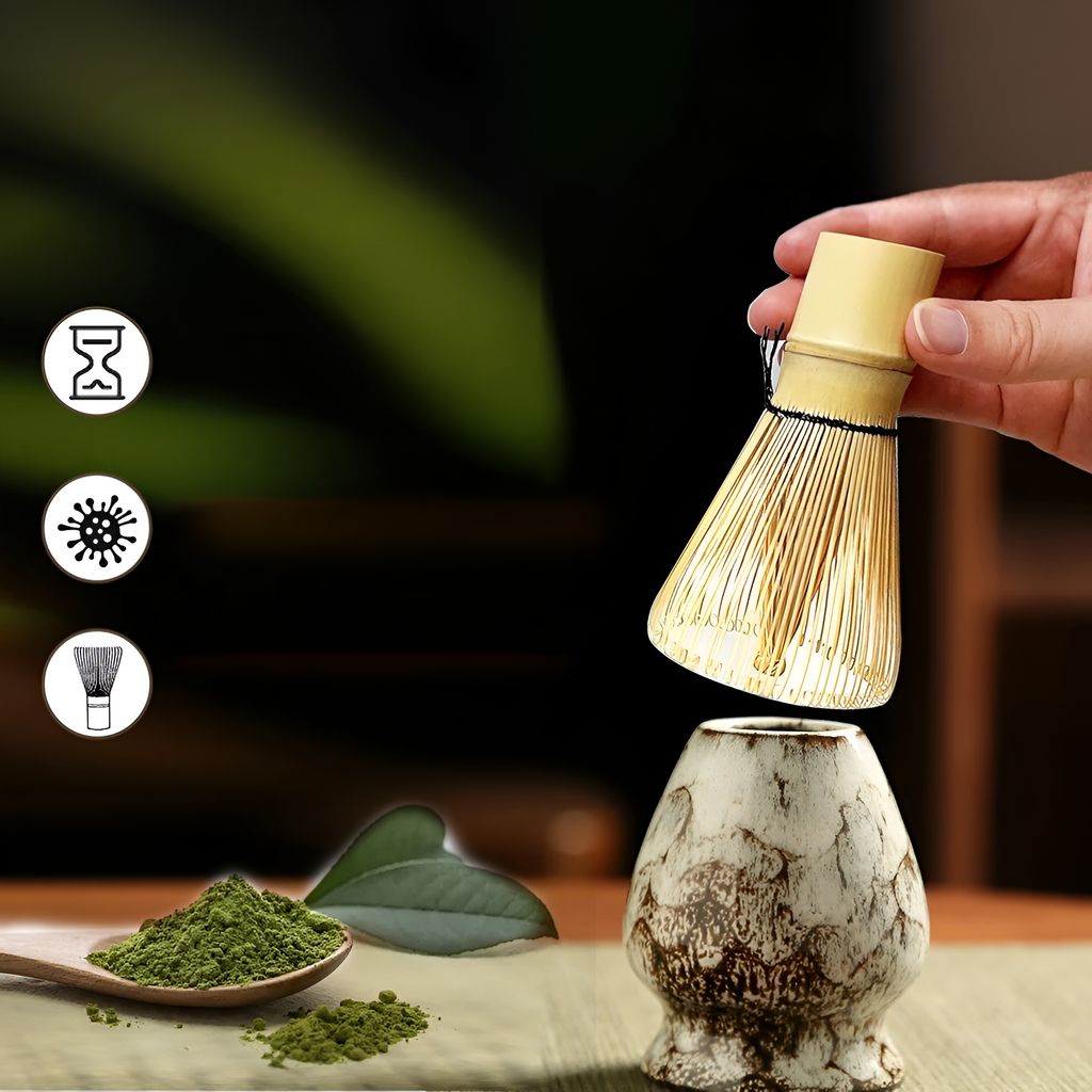 Mosrugs | Traditional Matcha Tea Set – 6-Piece Authentic Japanese Matcha Kit – Premium Bamboo & Ceramic