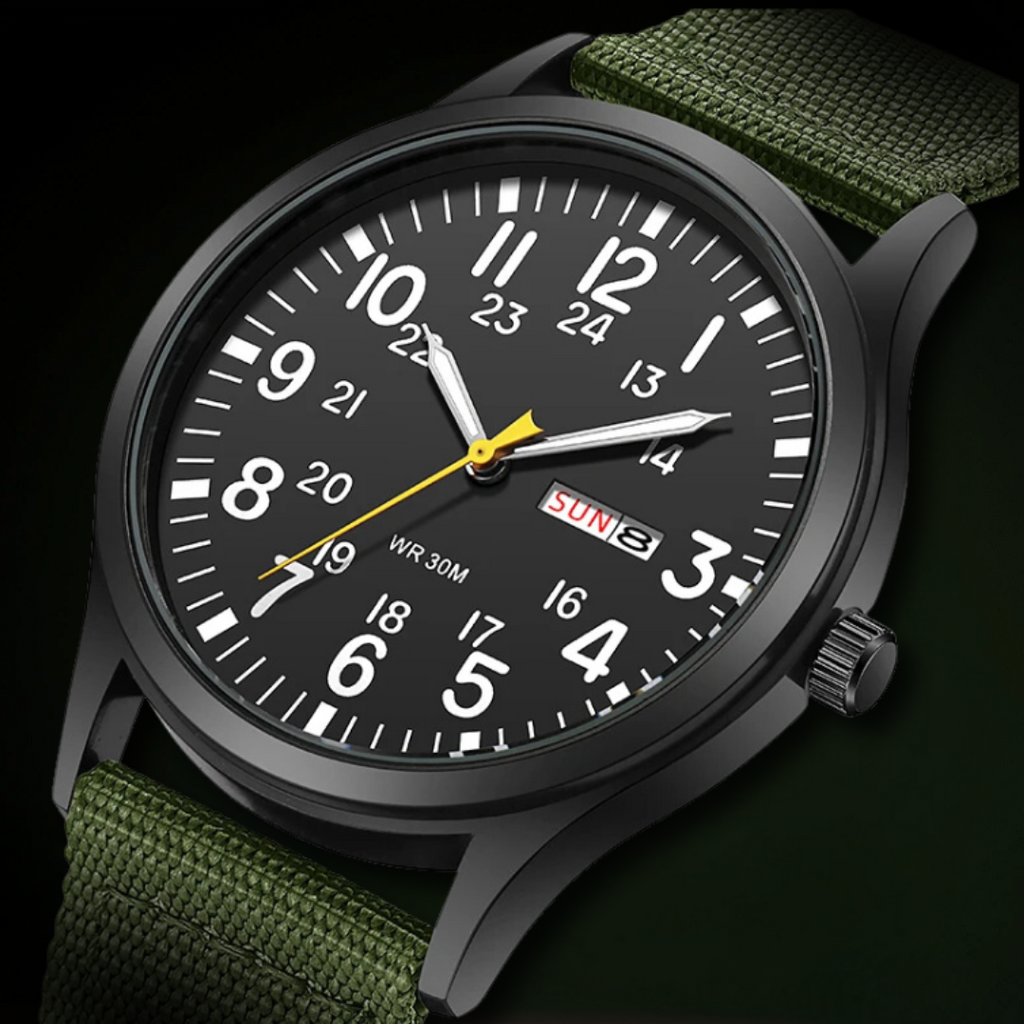 Mosrugs | Men’s Rugged Outdoor Watch – Waterproof Military-Style Stainless Steel Timepiece
