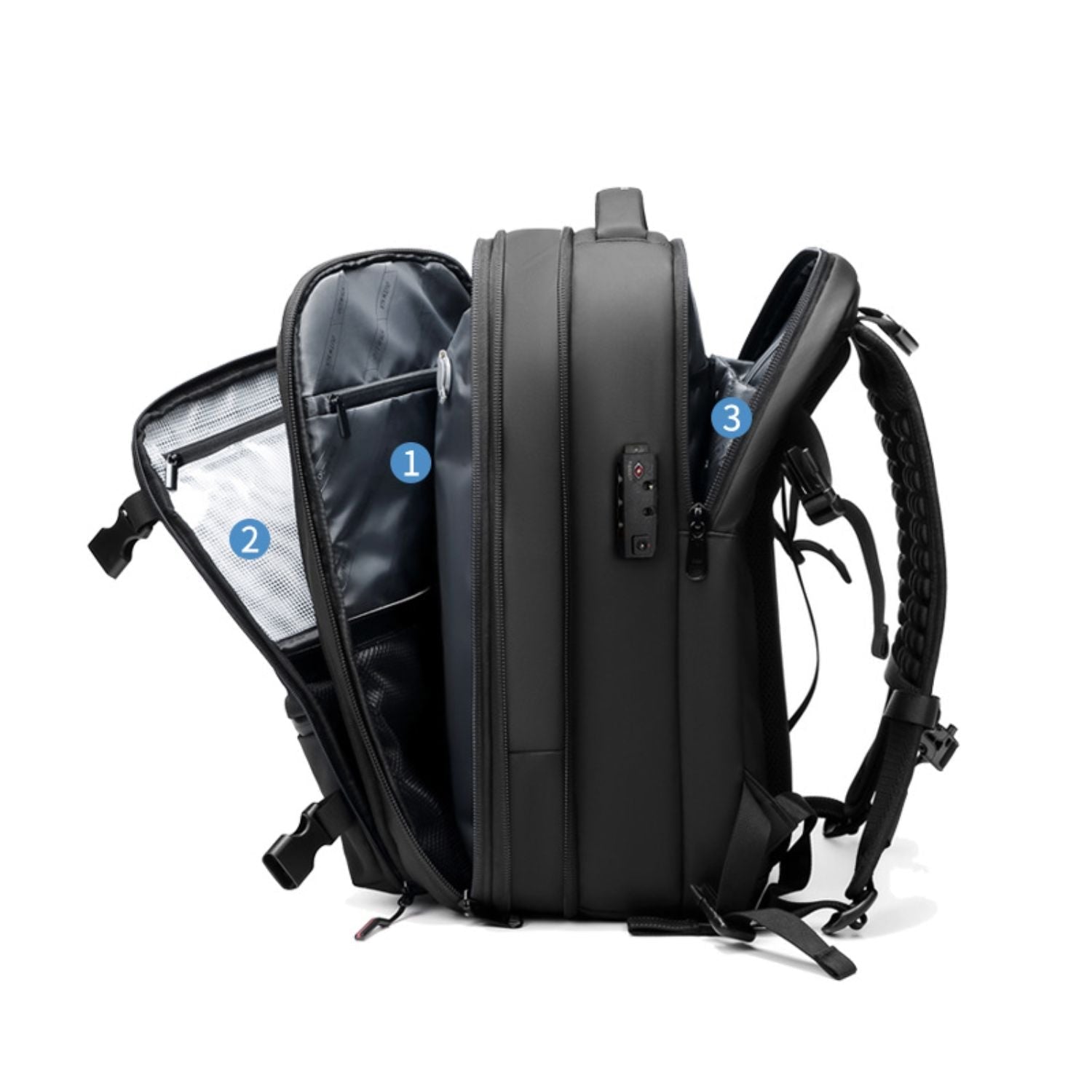 Mosrugs | VacuPro – Compression Travel Backpack with Built-In Vacuum System | Space-Saving Cabin Bag
