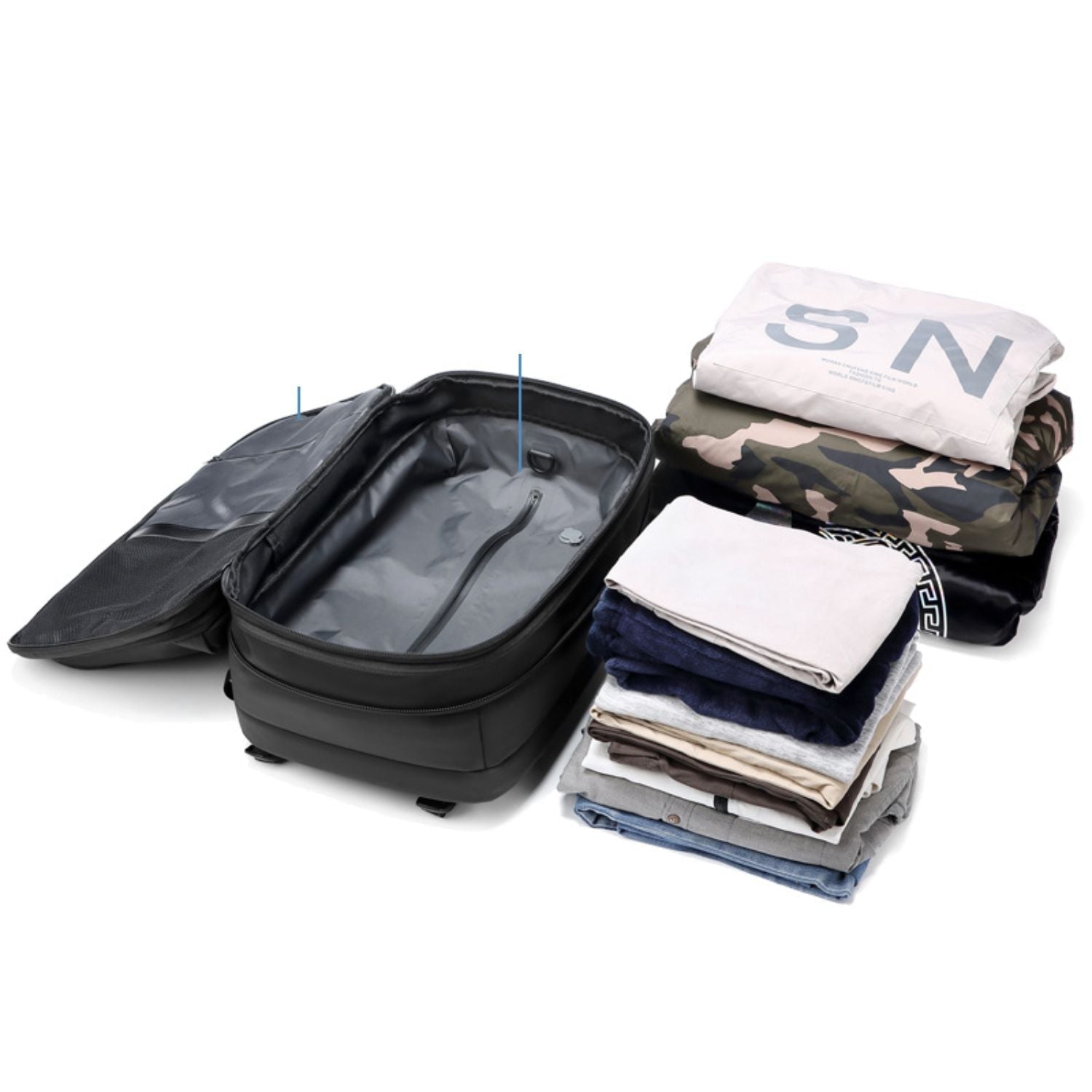 Mosrugs | VacuPro – Compression Travel Backpack with Built-In Vacuum System | Space-Saving Cabin Bag