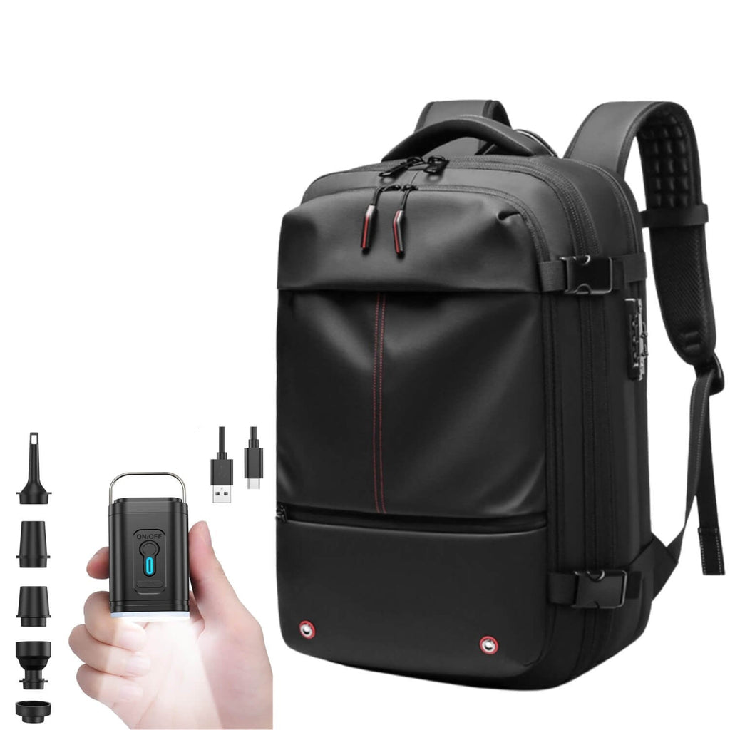Mosrugs | VacuPro – Compression Travel Backpack with Built-In Vacuum System | Space-Saving Cabin Bag