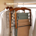Mosrugs | Varden Multi-Tier Wardrobe Hanger – Space-Saving Wooden & Metal Clothes Organizer