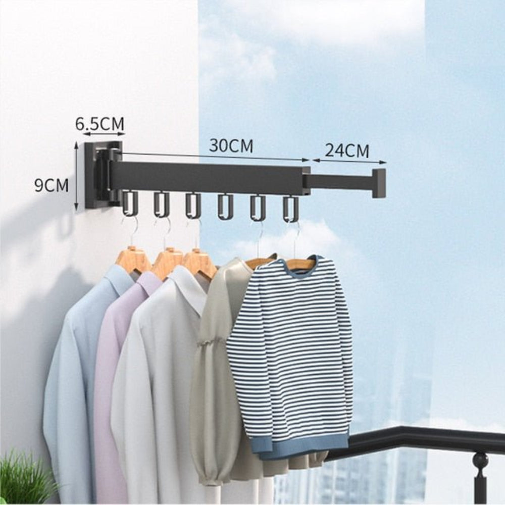 Mosrugs | Retractable Wall-Mounted Clothes Dryer – Foldable Laundry Rack for Space-Saving Drying