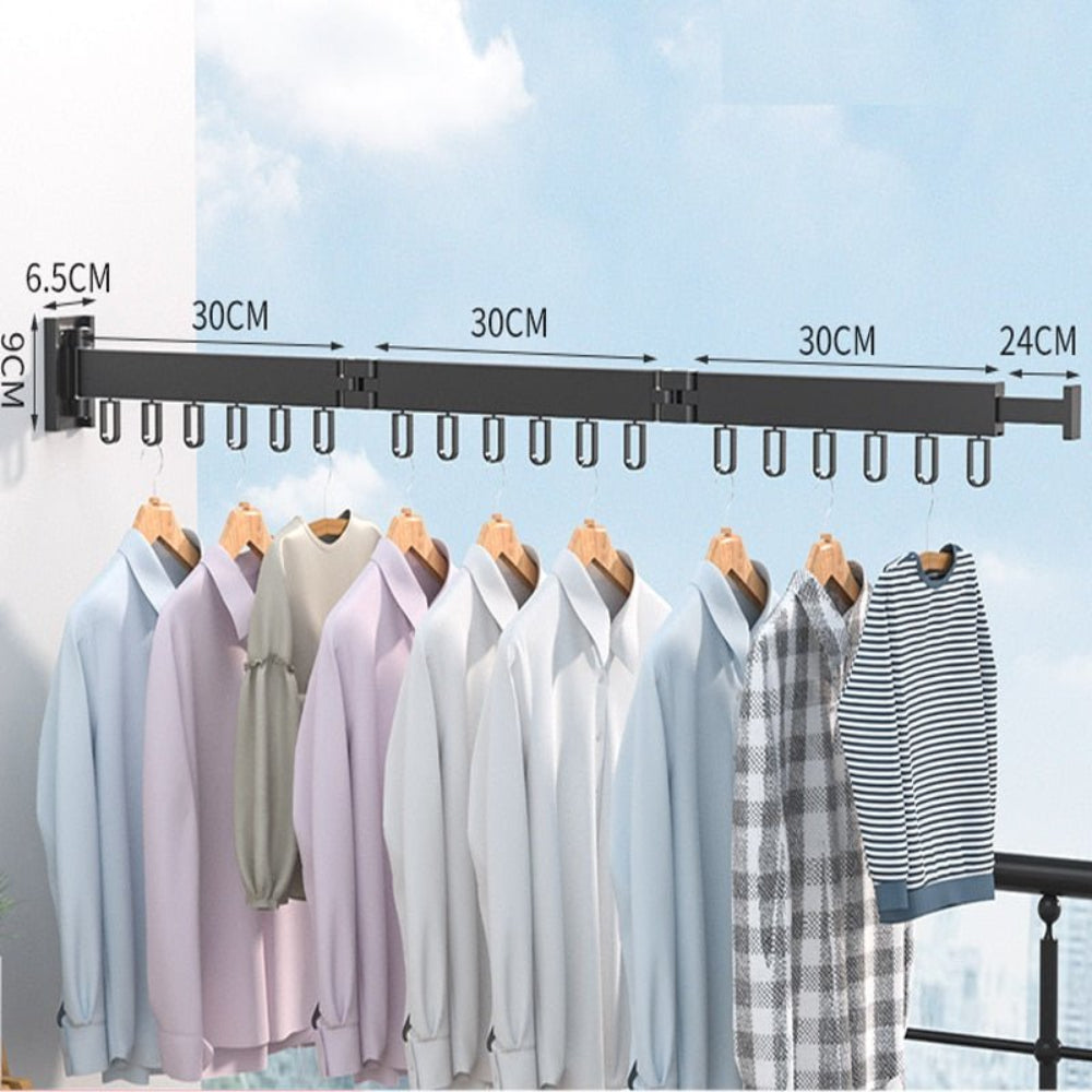 Mosrugs | Retractable Wall-Mounted Clothes Dryer – Foldable Laundry Rack for Space-Saving Drying