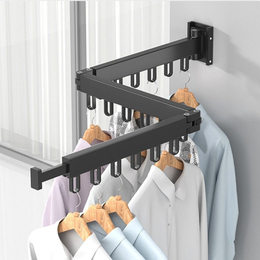 Mosrugs | Retractable Wall-Mounted Clothes Dryer – Foldable Laundry Rack for Space-Saving Drying