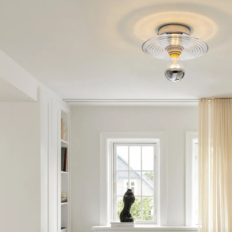 Mosrugs | Vitra – Vintage Glass Wall Light | Hand-Blown Glass & Iron | E27 Fixture | Warm Ambient Lighting